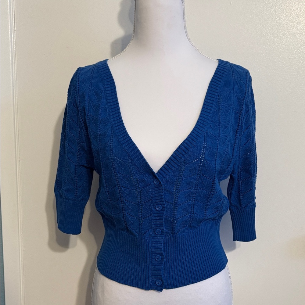 Forever 21 Royal Blue Knit Cardigan